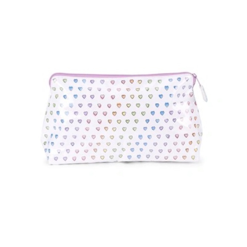 Roller rabbit rainbow hearts makeup bag